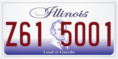 IL license plate Z615001