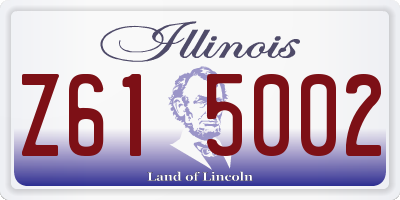 IL license plate Z615002