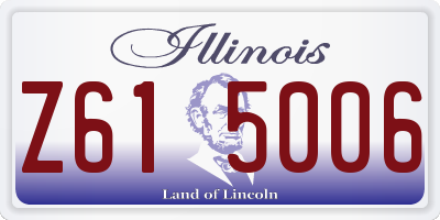 IL license plate Z615006