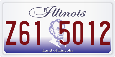 IL license plate Z615012
