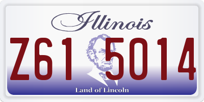 IL license plate Z615014