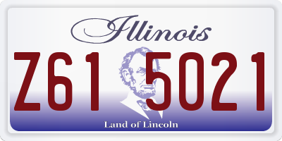 IL license plate Z615021
