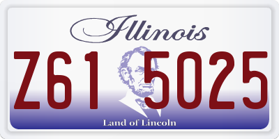 IL license plate Z615025