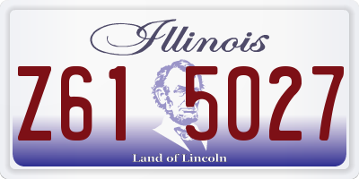 IL license plate Z615027