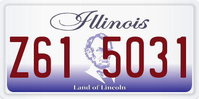IL license plate Z615031