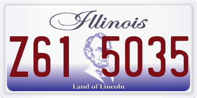IL license plate Z615035