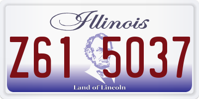 IL license plate Z615037