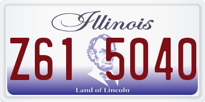 IL license plate Z615040