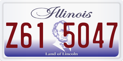 IL license plate Z615047