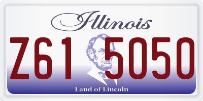 IL license plate Z615050