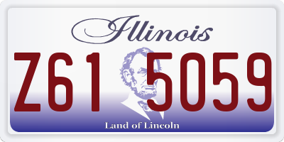 IL license plate Z615059