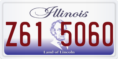 IL license plate Z615060