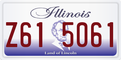 IL license plate Z615061