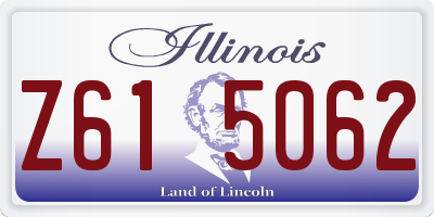IL license plate Z615062
