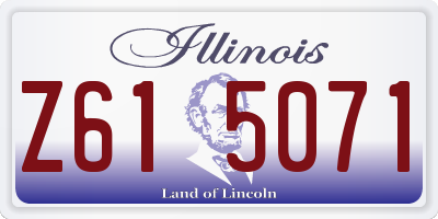IL license plate Z615071