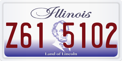 IL license plate Z615102