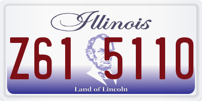 IL license plate Z615110