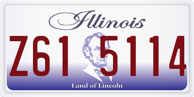 IL license plate Z615114