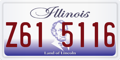 IL license plate Z615116