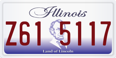 IL license plate Z615117
