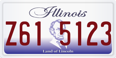 IL license plate Z615123