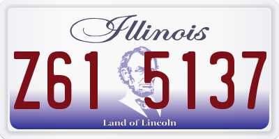 IL license plate Z615137