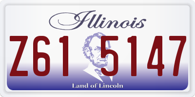 IL license plate Z615147