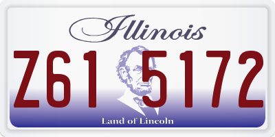 IL license plate Z615172