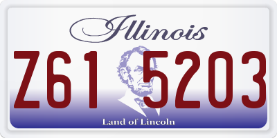 IL license plate Z615203