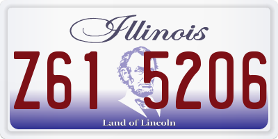 IL license plate Z615206
