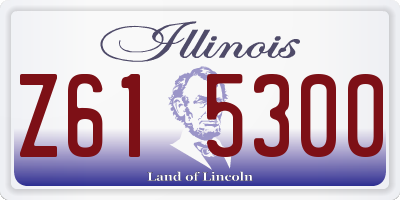IL license plate Z615300