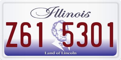 IL license plate Z615301