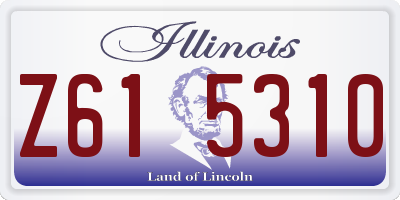 IL license plate Z615310