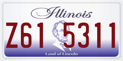 IL license plate Z615311
