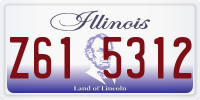 IL license plate Z615312