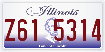 IL license plate Z615314