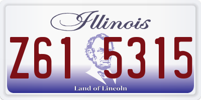 IL license plate Z615315