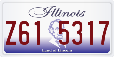 IL license plate Z615317