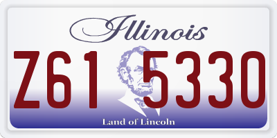 IL license plate Z615330