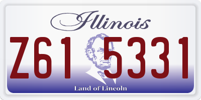 IL license plate Z615331