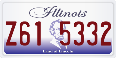 IL license plate Z615332
