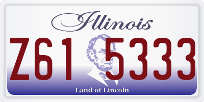 IL license plate Z615333