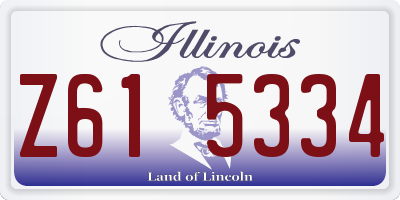 IL license plate Z615334