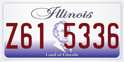 IL license plate Z615336