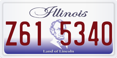 IL license plate Z615340