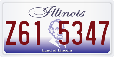 IL license plate Z615347