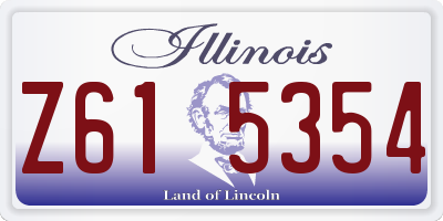 IL license plate Z615354