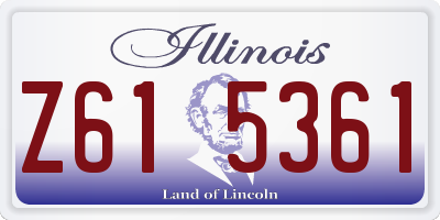 IL license plate Z615361