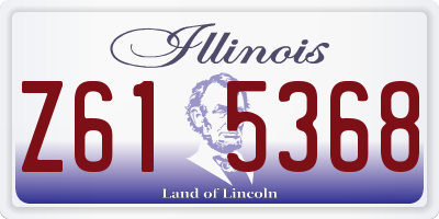 IL license plate Z615368