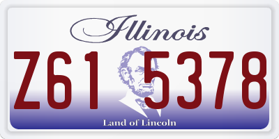 IL license plate Z615378